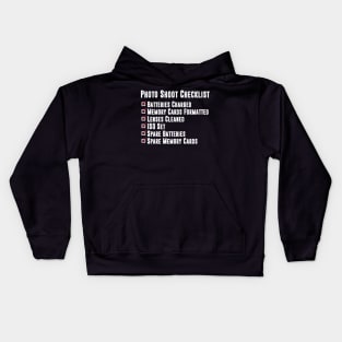 Photo Shoot Checklist Kids Hoodie